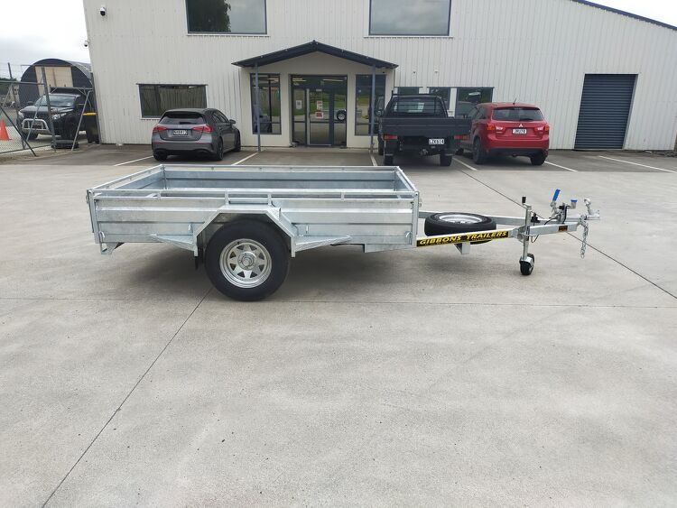 Single axle galvanised utility trailer built by Gibbons Engineering for general transport and trade use.